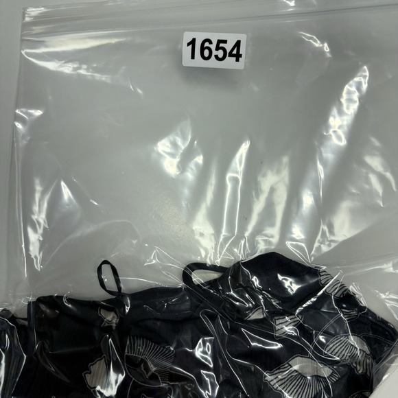 Zara Womens Top Large Black White Floral Wrap Flutter Y2K Peplum Whimsigoth - Picture 11 of 11